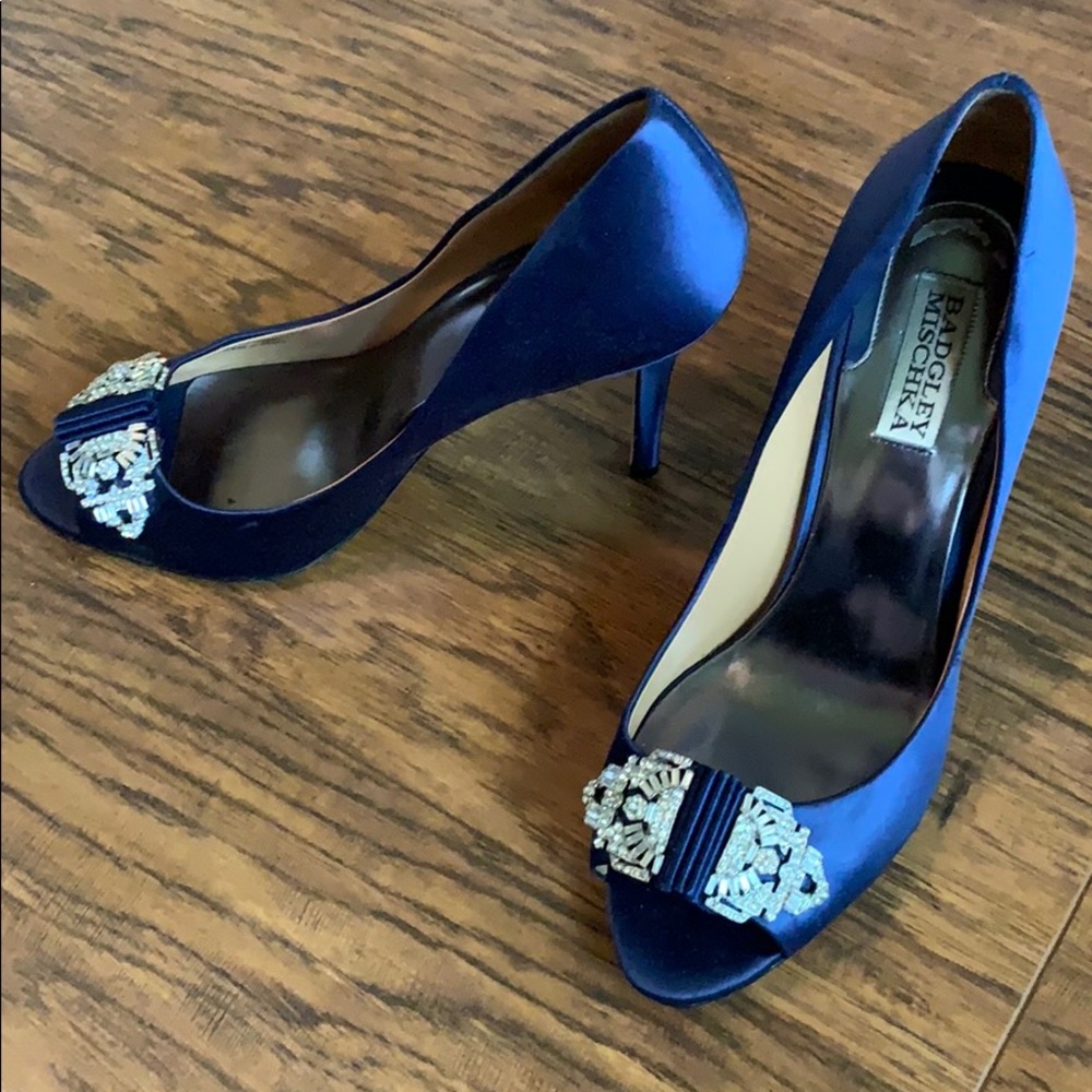 Size 9 Badgley Mischka Peep-Toe Pumps Worn Once